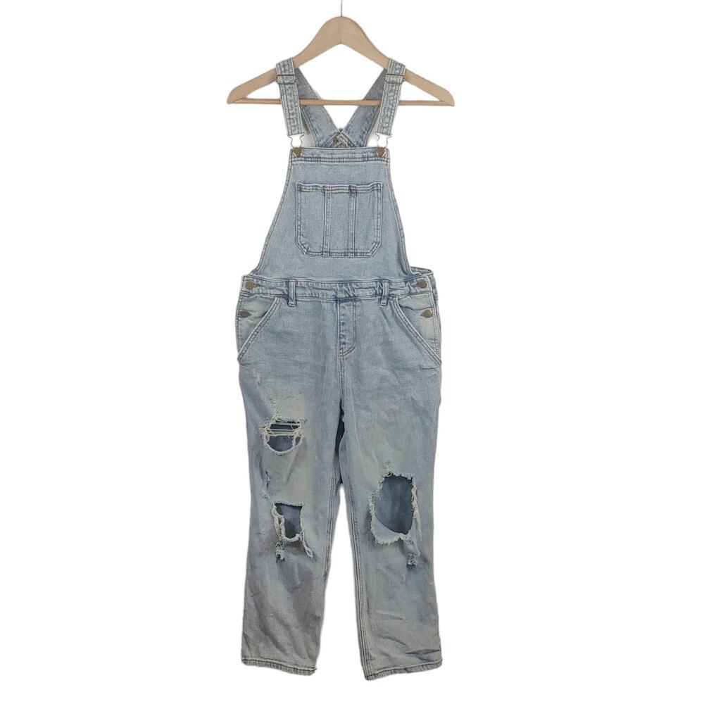 Wild Fable Cropped Distressed Overalls Size S Small